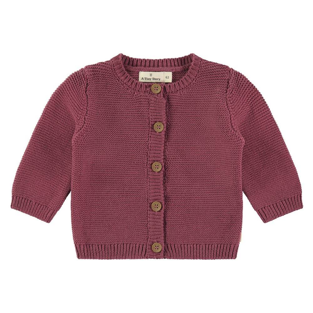 NEW BABYFACE toddler girls’ knit cardigan in rich cranberry